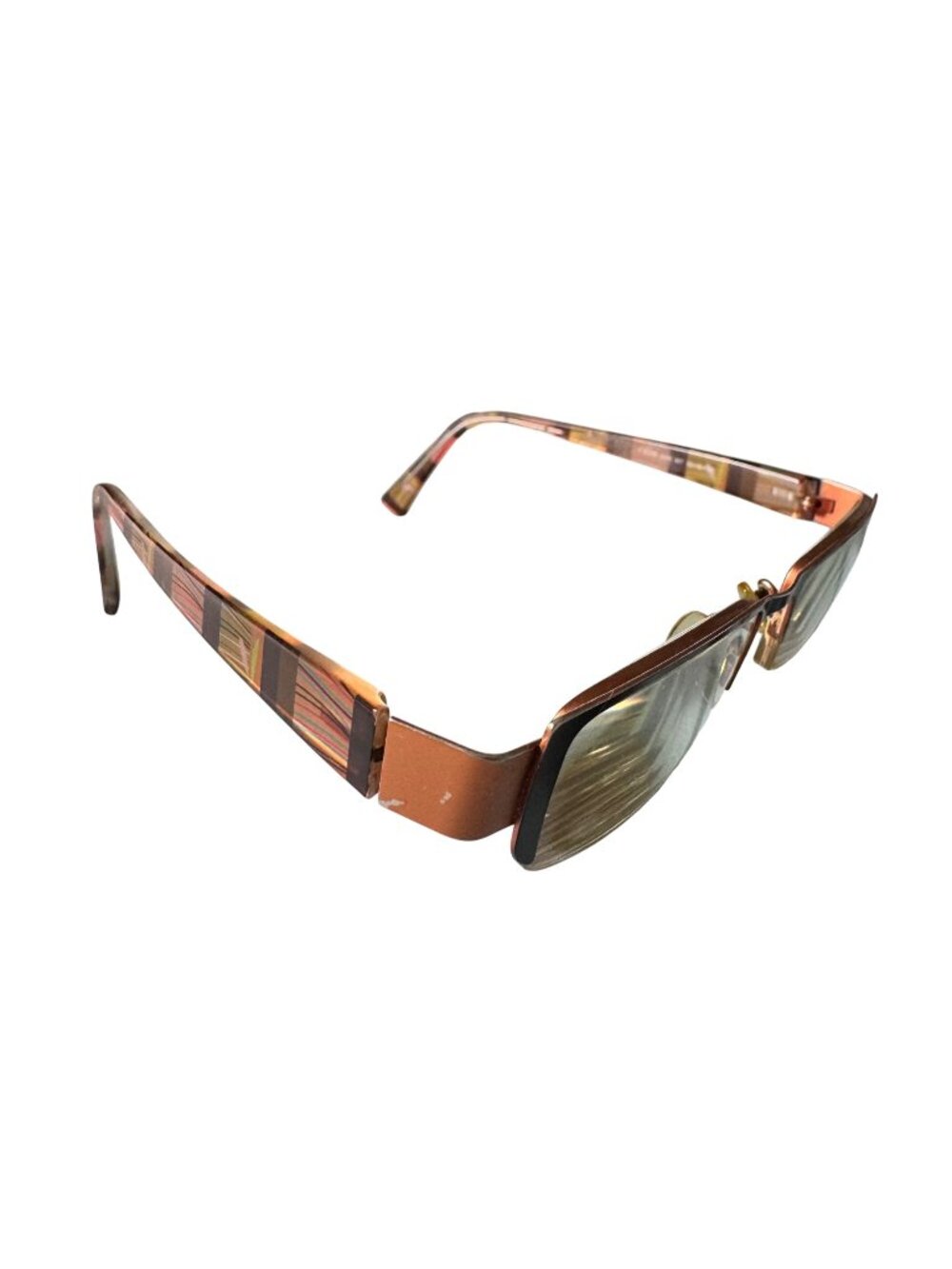 FYSH Urban Eyewear Glasses Frames Only Striped Copper Tone Modern 50-18-135